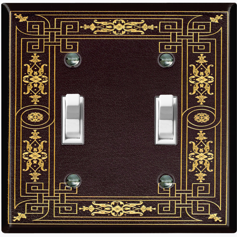 Patterned 2 - Gang Toggle Light Switch Standard Wall Plate
