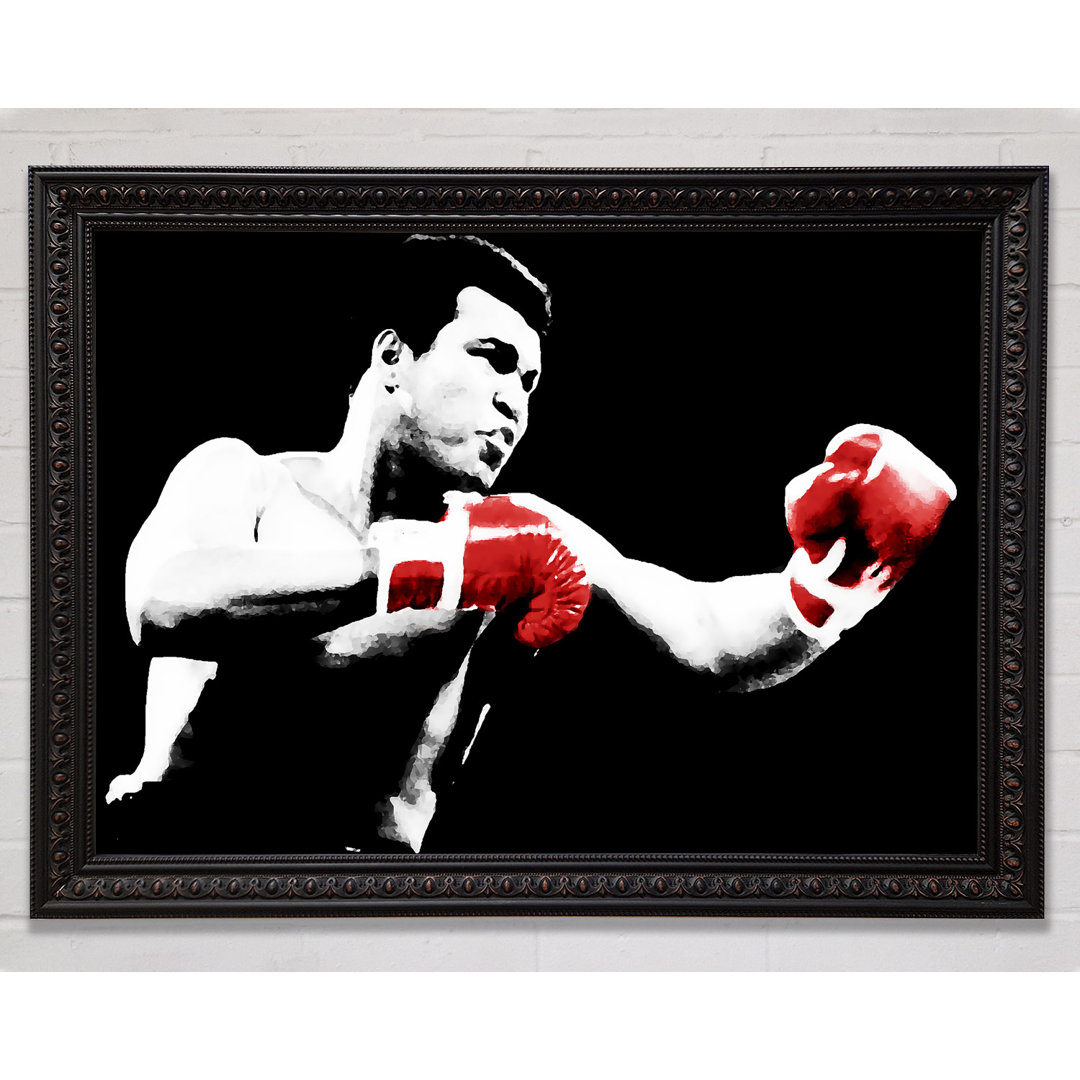 Muhammad Ali Rote Boxhandschuhe - Druck