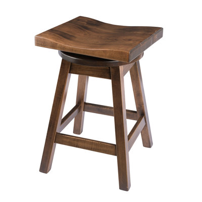 Campton Swivel Solid Wood Counter Stool