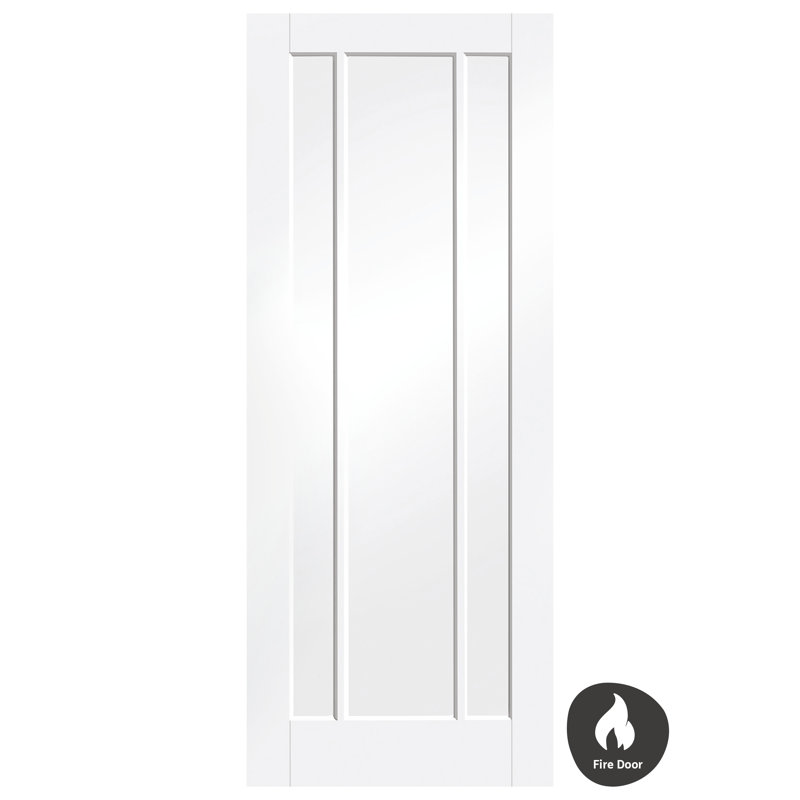 Internal White Primed Worcester Fire Door, 1981mm H x 686mm W x 44mm D