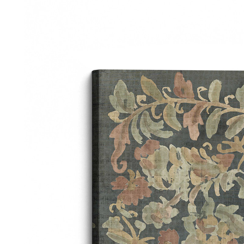 «Antique Tapisserie Textile II» par June Erica Vess, reproduction d'art sur toile, H 30 po x l 30 po