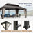 Hardtop Double-Roofed Aluminum Patio Gazebo-94813549
