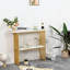 Console moderne avec cadre en métal doré, table d'entrée chic avec tablette de rangement pour le décor du salon