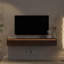 Meuble télé flottant avec lumières DEL et prise de courant
