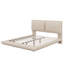 Grand lit plateforme tapissier avec capteur de lumière et 2 dossiers, élégant lit plateforme avec 2 ensembles de ports USB et prise-721583967