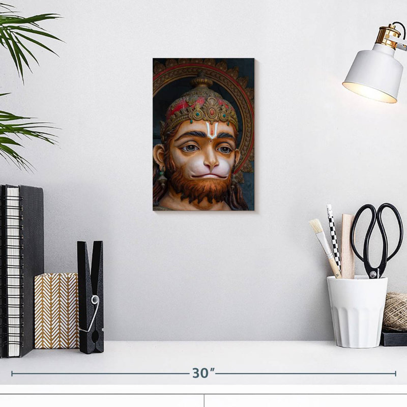 Adol dieu indou Hanuman Idol, H 12 po x l 8 po