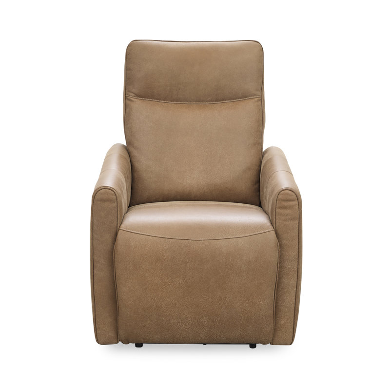 Fauteuil inclinable électrique en cuir véritable Vivica , Caramel