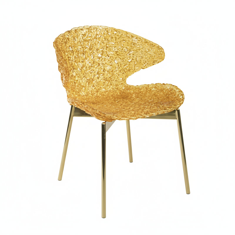 Chaise de salle à manger Swan Luxury, Ambre
