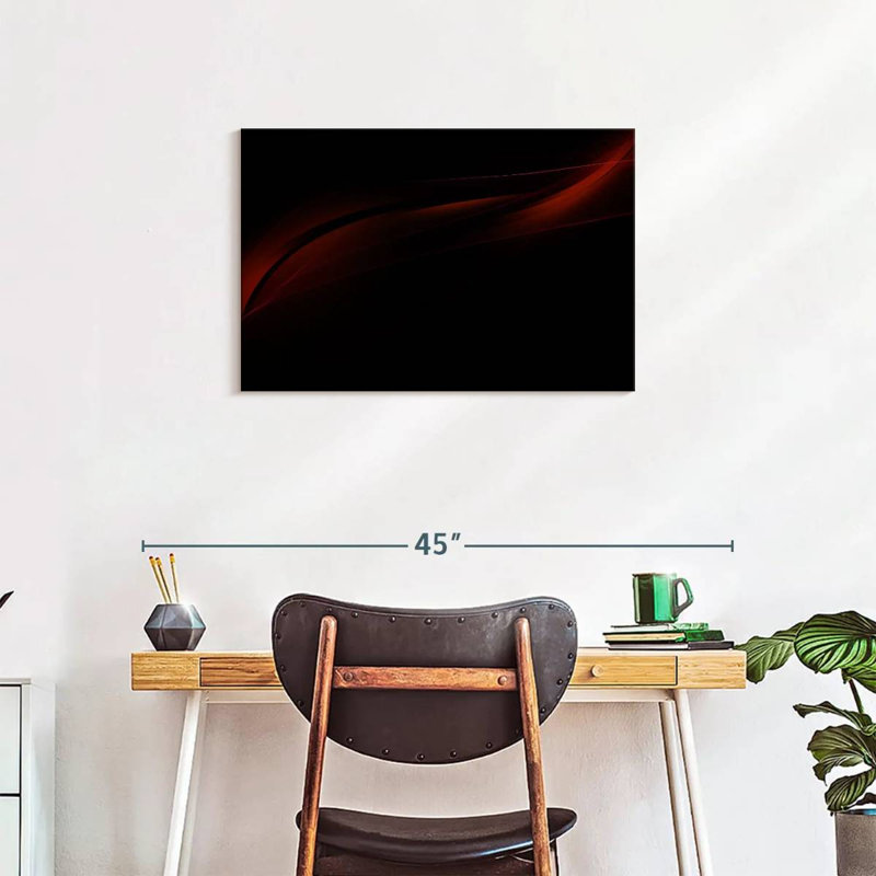 Avery Black Abstract, 20" H x 30" W