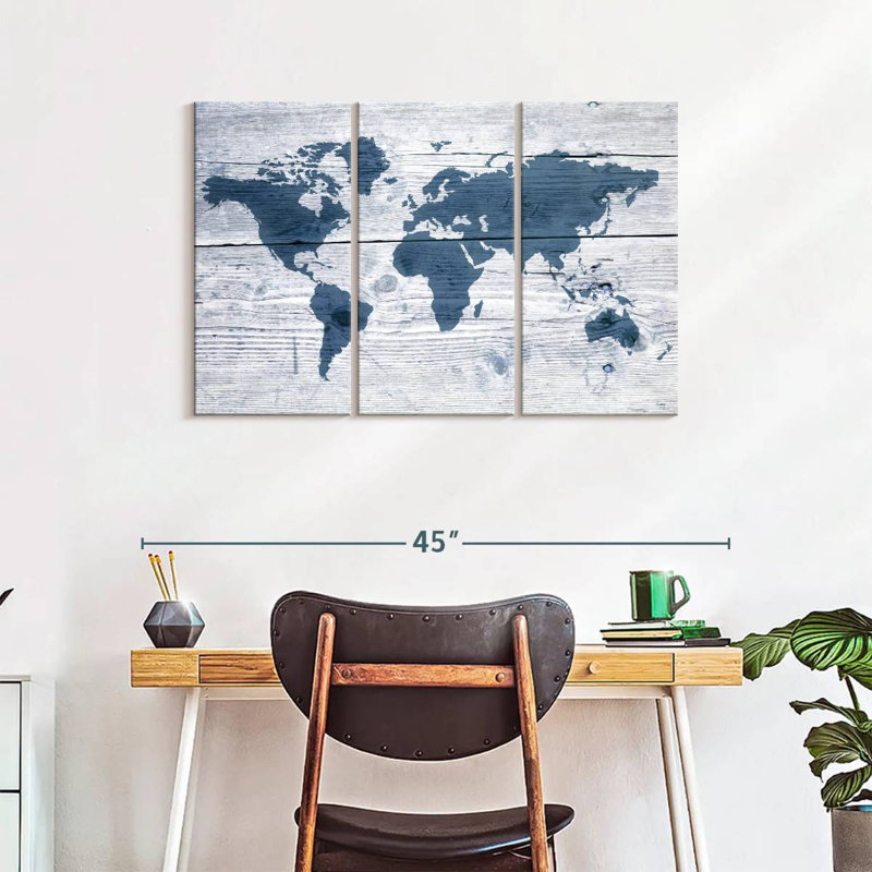 'Wooden World II, 24" H x 38" W