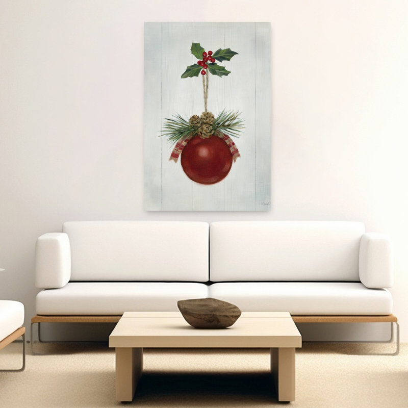 «Winter Berry Bauble Abstract Contemporary Landscape Nature», reproduction d'art murale, 60" H x 40" W