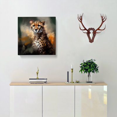 Cheetah Gestural - Wrapped Canvas - Framed Print