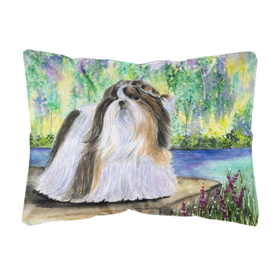 Coussin décoratif intérieur/extérieur shih tzu