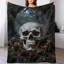 Jeté en flanelle de luxe Skull-133686419