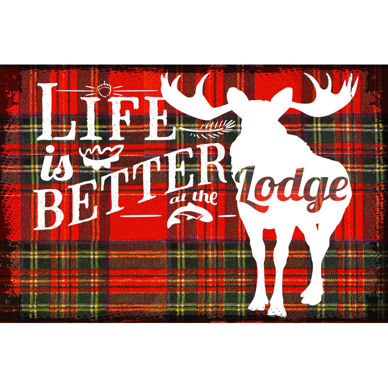 Lodge Life 2 1 Piece Wrapped Canvas Wall Art, 51cm H x 76cm W x 3.81cm D