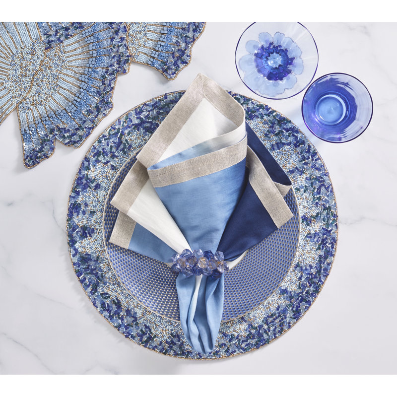 Pop Rocks Napkin Ring, Navy/Blue
