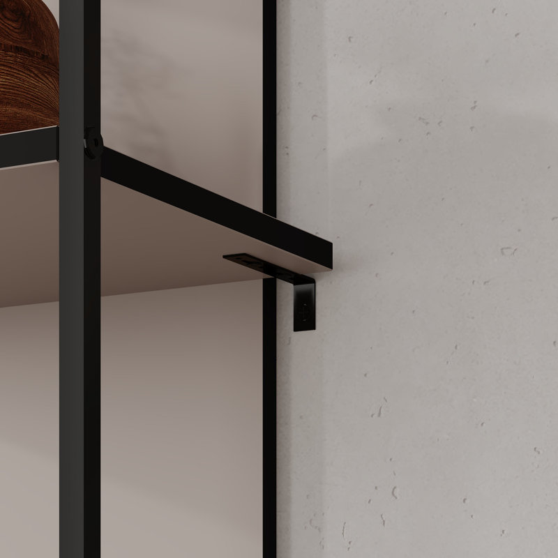 Archy Modern Bookcase 5-Tier Wall Mounted Shelf 180 cm, Light Mocha