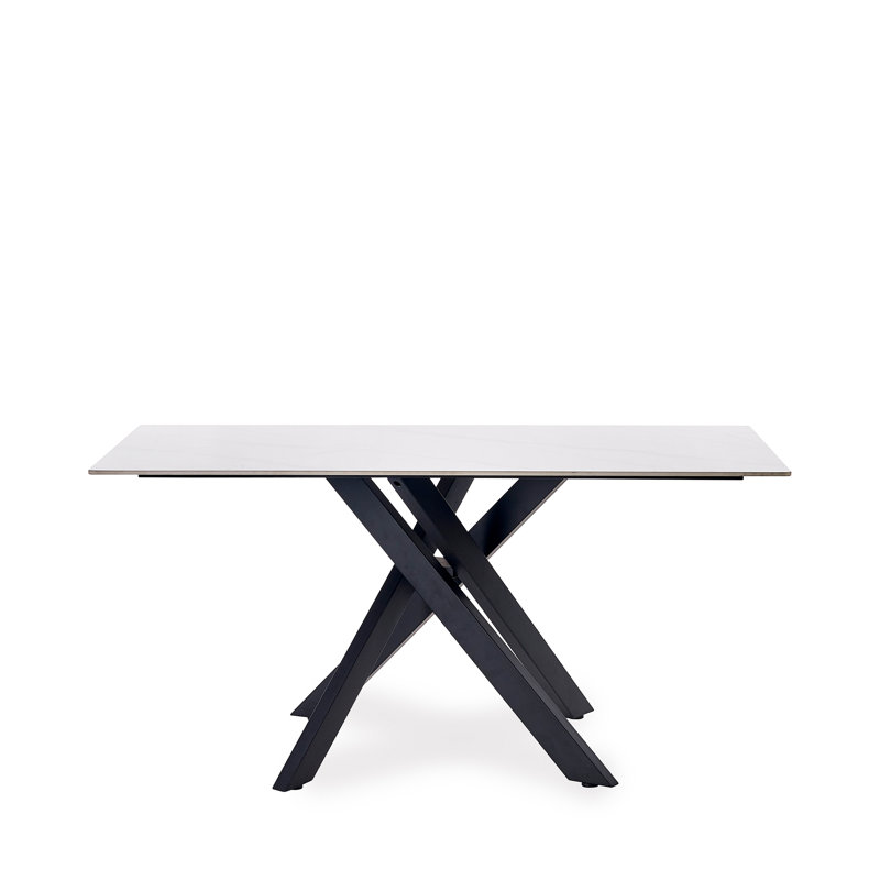 Davario Faux Marble Top Metal Base Dining Table