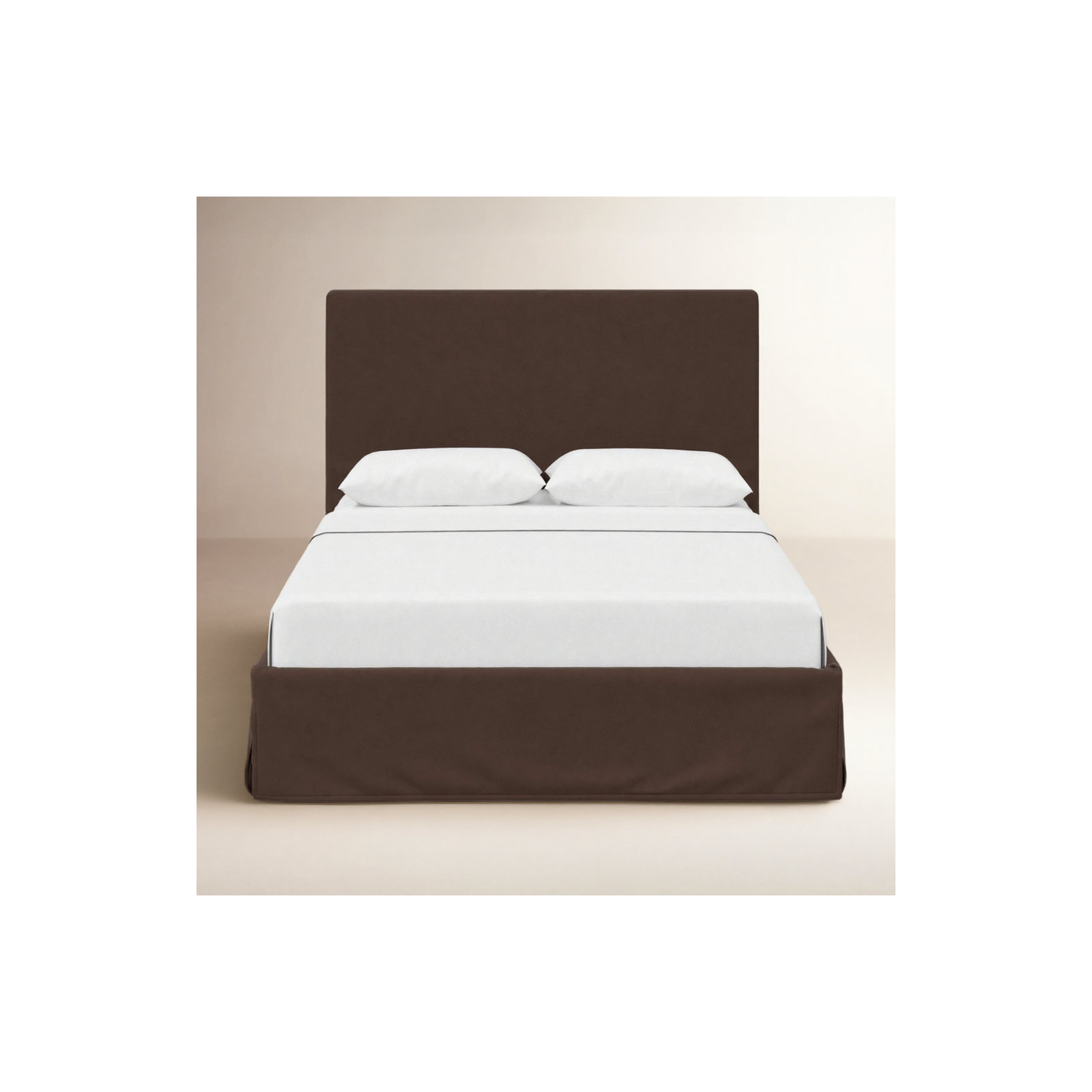 Verona Upholstered Slipcover Bed, Classic Chocolate Velvet, King