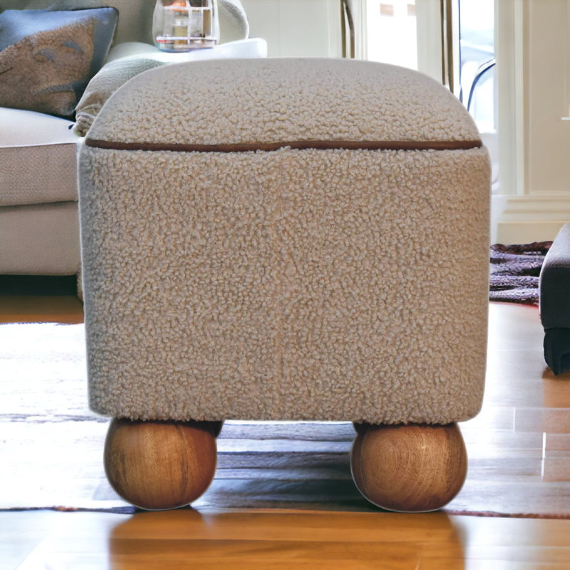 Rexine Upholstered Ottoman