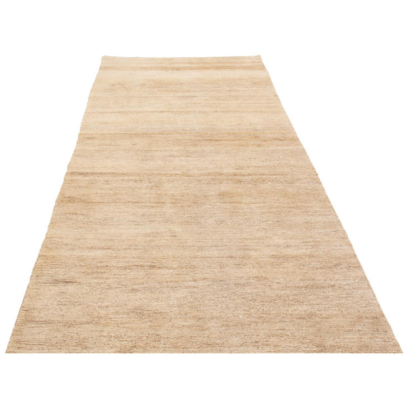Hand Knotted Wool Area Rug in Beige