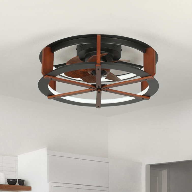 Karlena 18.9" Dimmable LED Ceiling Fan with Light and Remote Control