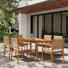 Ensemble de salle à manger 7 pièces en bois d'acacia avec plateau en PE et plateau à lattes Arden Patio