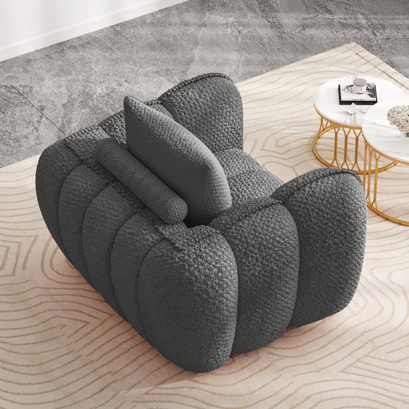 Fauteuil surdimensionné simple avec canapé Bonean, Gris