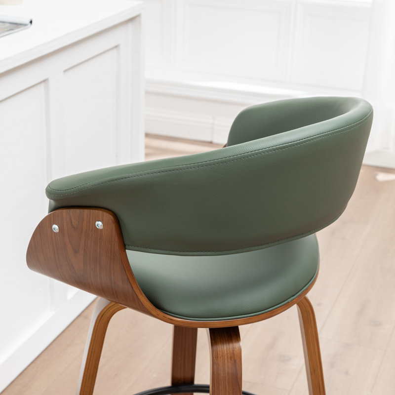 Ensemble de 3 tabourets de bar pivotants Devlin Mordern, Green, Bar Stool (29" Seat Height)
