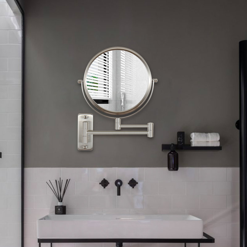 Miroir de salle de bain grossissant Luft, Nickel