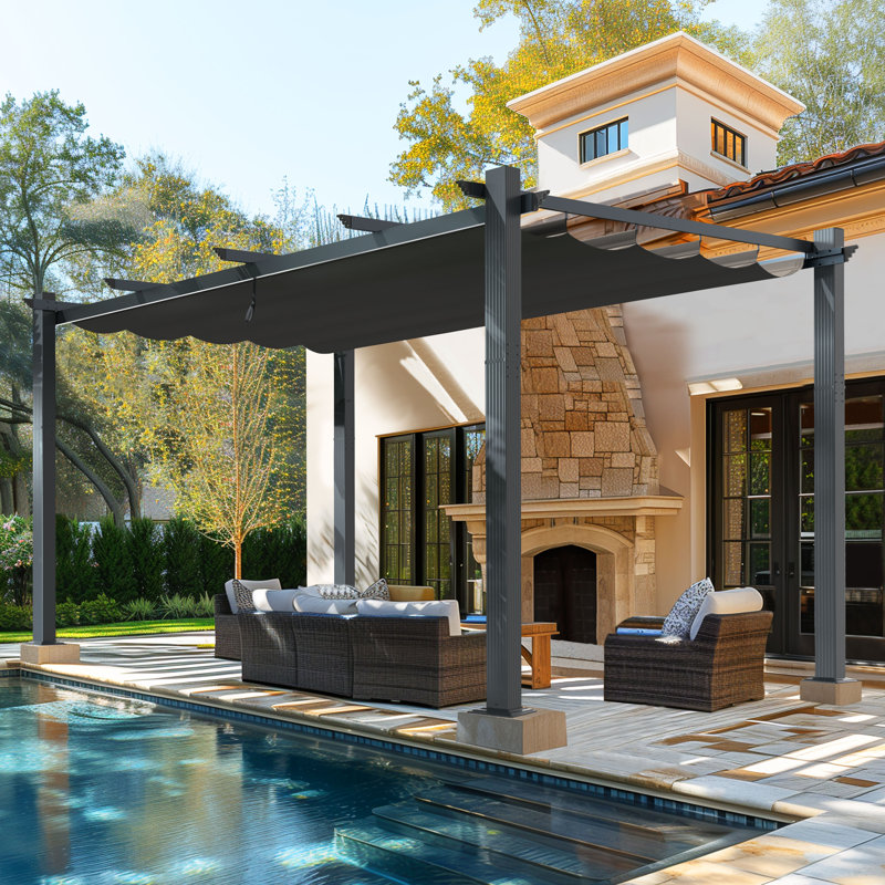 Pergola en aluminium 12 'x 16' avec auvent