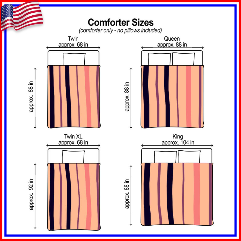 Vertical Striped Pattern Comforter, Twin Extra Long