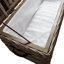 Aliyaha Handmade Kubu Rattan Blanket Box Bench Seat. Lift Top Ottoman Storage. Lined Interior