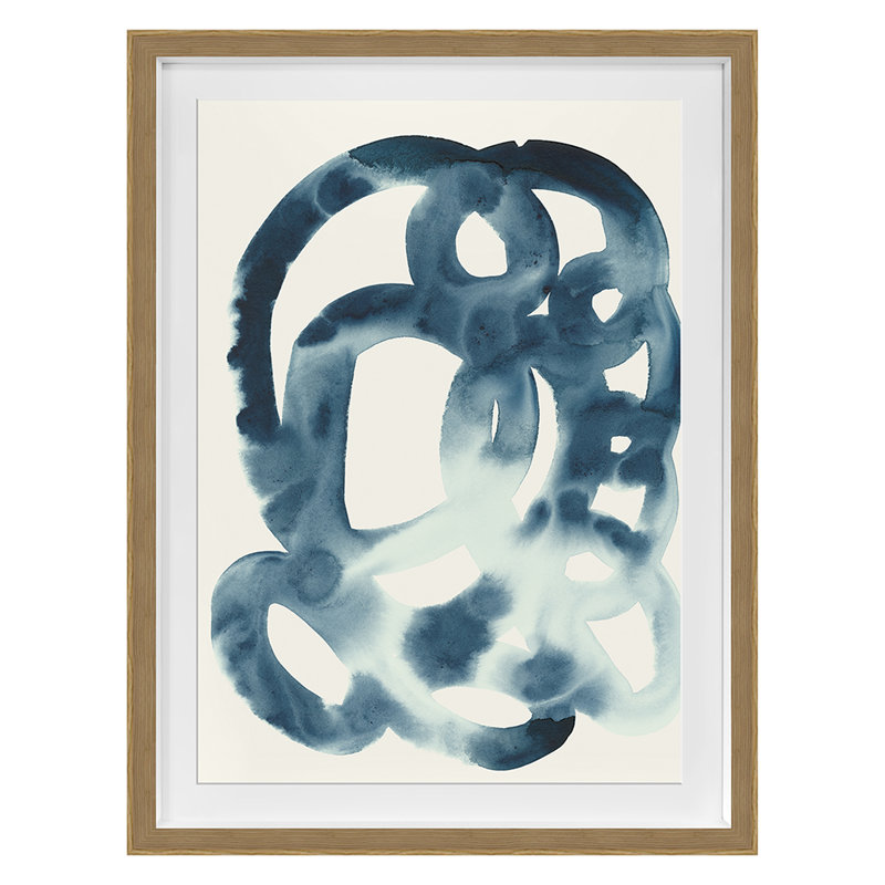 «Sans titre 16» par Sunny Goodwin - reproduction encadrée sur papier, Cadre en chêne, H 36 po x l 27,5 po x P 1,75 po
