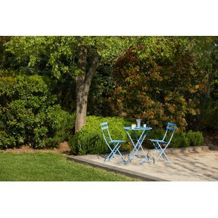 Bistro Premium All-Weather Wicker Outdoor Folding Dining Side Chair (Set of 2)