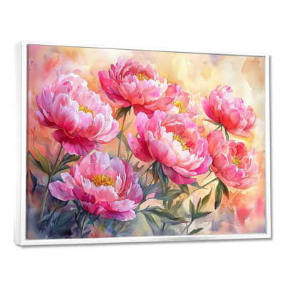 Ilhom pivoines au lever du soleil II - pivoines, art mural
