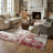 Rug Branch Solenne 9' x 13' (9'2" x 12'6") Red/Grey Abstract Indoor Area Rug, Contemporary, Medium Pile, Stain-Resistant Carpet - Living Room, Bedroom, Dining Room, and Kitchen-673187029