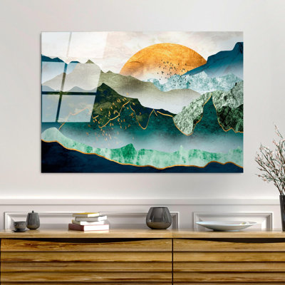 Stunning Tempered Glass Wall Art Painting, 27.6 x 39.4 inches | 100% Tempered Glass, Thickness: 0.16 inches | Elegant Home Decor for Living Room or Office, Durable & Easy to Clean, Perfect Gift Idea