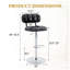 Tabouret de bar en similicuir réglable l 17,5 po x P 16 po x H 44 po Wonder Haus