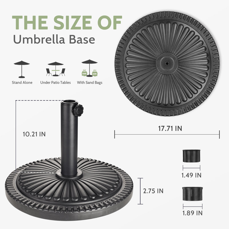 33 lbs. Corran Resin Free Standing Umbrella Base