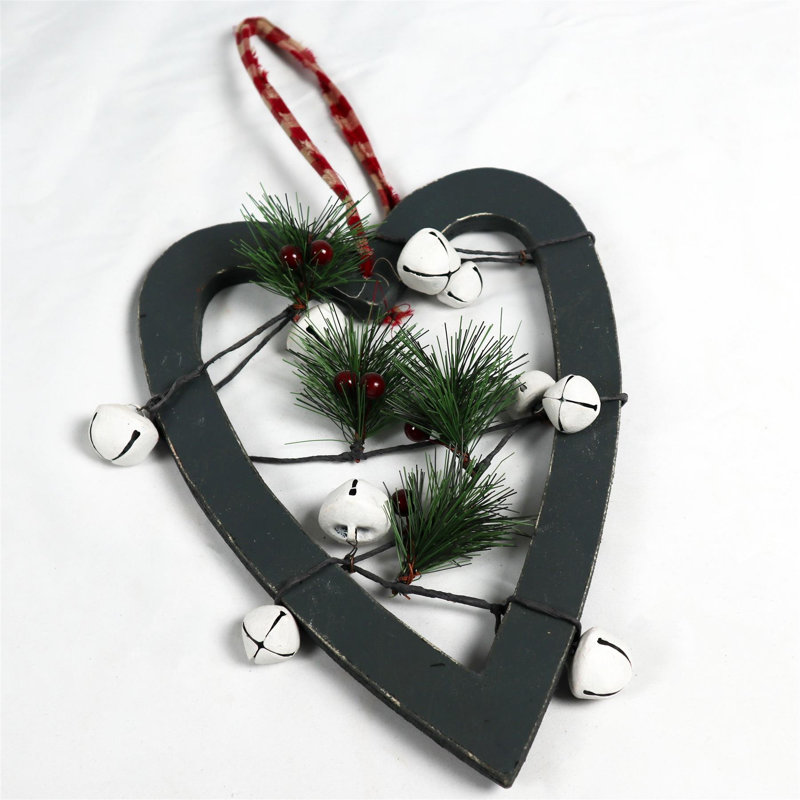 30 cm Wooden Hanging Decoration Heart Shape for Christmas and Seasonal Displays, 70 cm x 50cm x 22cm