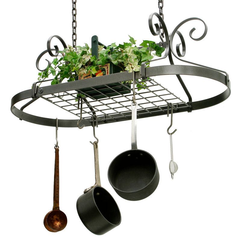 Decor Oval Hanging Pot Rack
