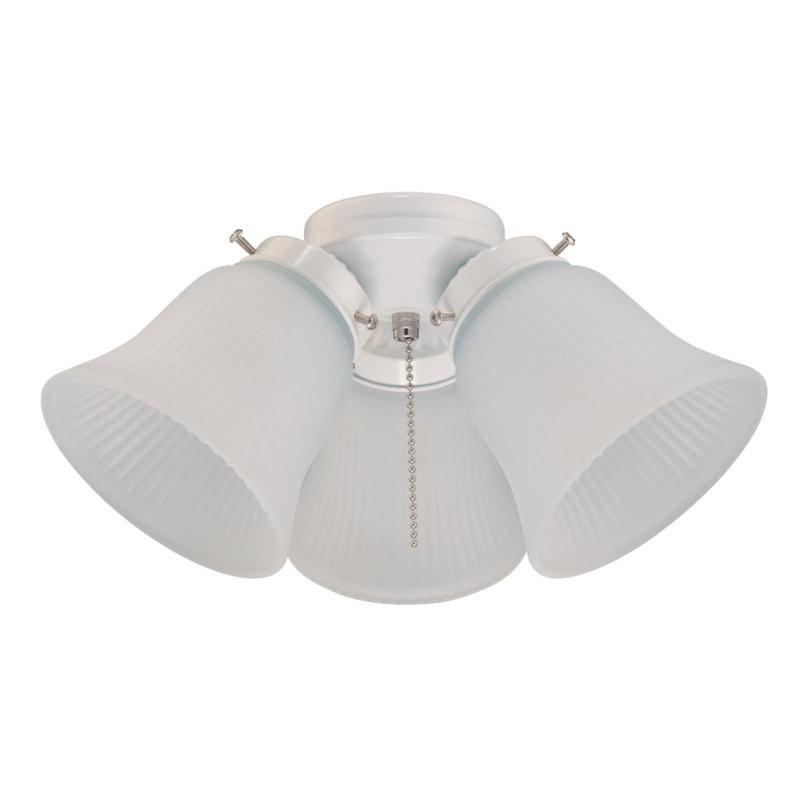 12.75'' 3 - Light Branched Ceiling Fan Light Kit, White