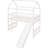 White Twin Size Loft Bed With Slide - Modern And Practical. Spacious Play Area. Frame. Assembly Tools Included. No Box Spring Required In Save Space Inspire Creativity. Pinewood. High Guardrail For .