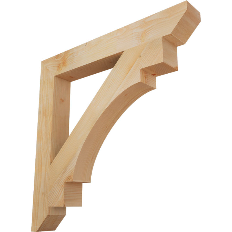 H 6 po x P 6 po Support en bois / corbeau, Sapin de Douglas, H 46 po x l 6 po x P 46 po