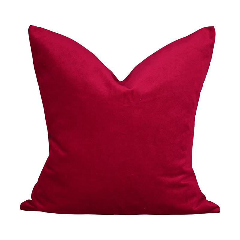 Matte Velvet Cushion Cover - 1 Pc, Red, 30cm x 30cm
