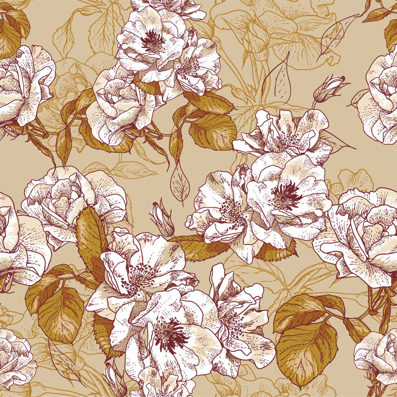 Rouleau de papier peint auto-adhésives l 10 pi x l 24 po moutan peony