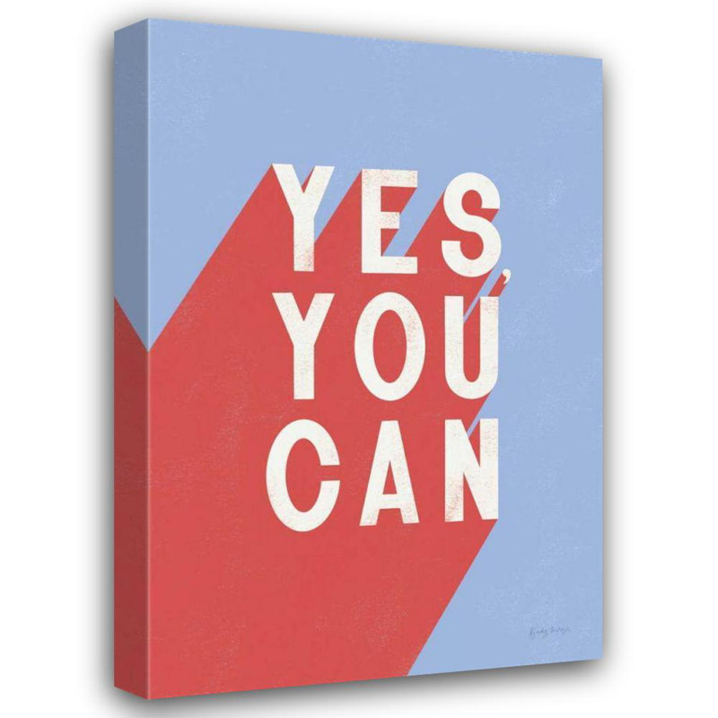 «Trinx Thorns, Becky», reproduction d'art sur toile tendue, «Yes you can», H 40 po x l 28 po