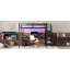 Lit mezzanine polyvalent en métal avec bureau en L, armoire et station de recharge USB pour les chambres modernes-417291311