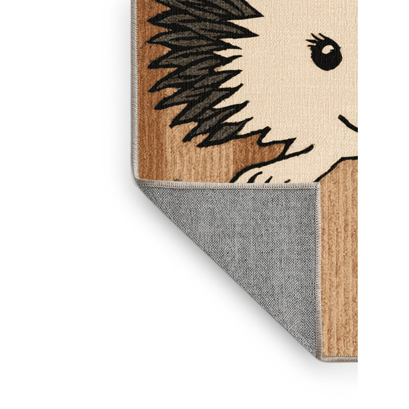  Tapis lavable lavable Desert Hedgehog, Rectangulaire 3 pi x 5 pi